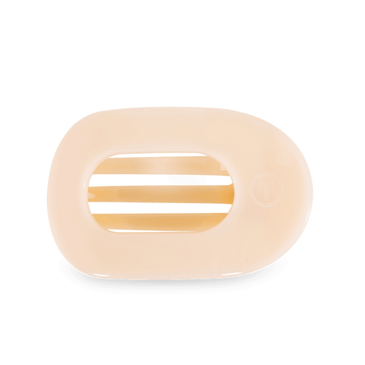 Large Flat Round Clip | Almond Beige