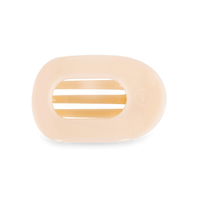Medium Flat Round Clip | Almond Beige