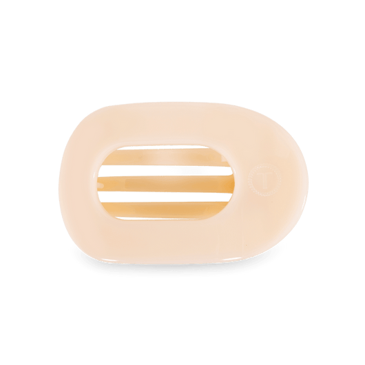 Medium Flat Round Clip | Almond Beige