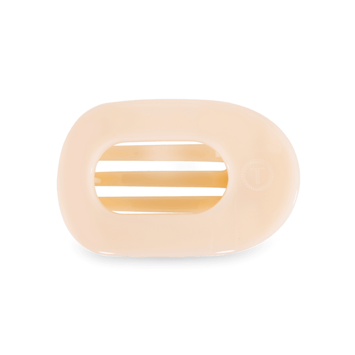 Medium Flat Round Clip | Almond Beige