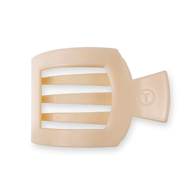 Medium Flat Square Clip | Almond Beige