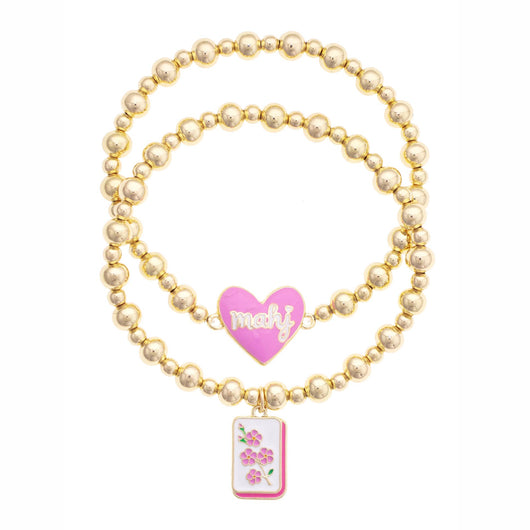 Mahj Cherry Blossom Bracelet Set