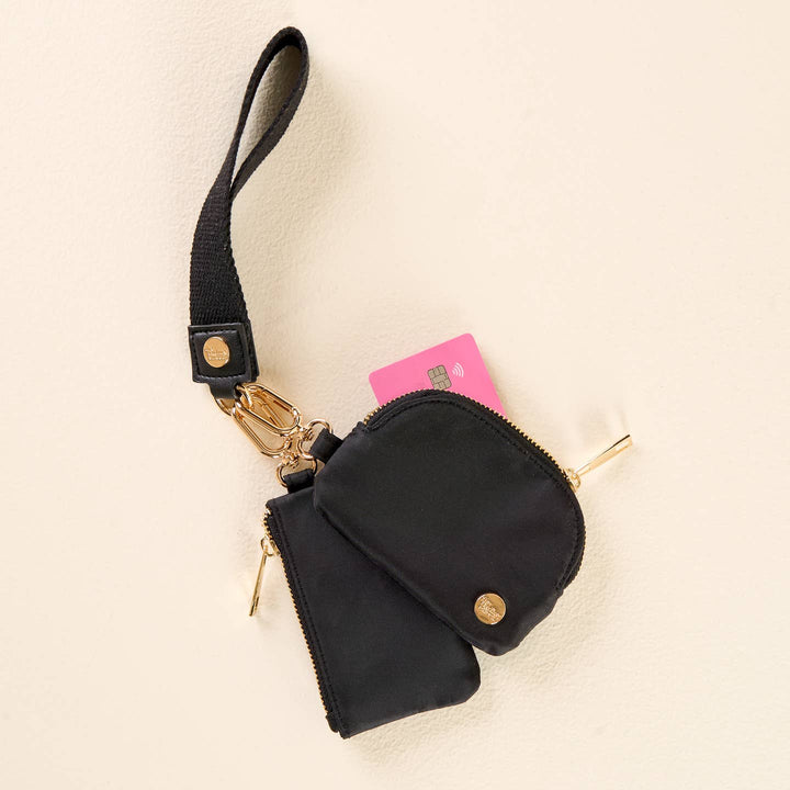 Dynamic Duo Pouch Wristlet | Black