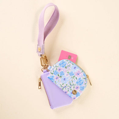 Dynamic Duo Pouch Wristlet | Secret Garden Blue