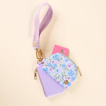 Dynamic Duo Pouch Wristlet | Secret Garden Blue