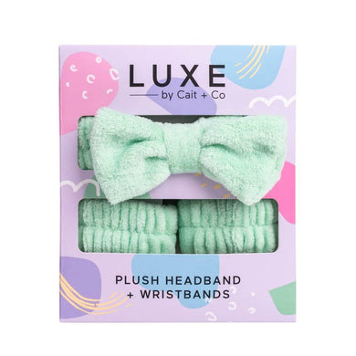 Plush Headband + Wristbands | Green