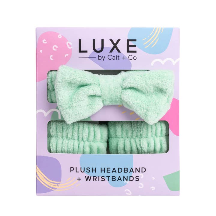 Plush Headband + Wristbands | Green