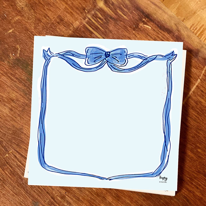 Blue Bow Notepad