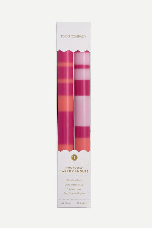Happy Stripe Tapers | Pink