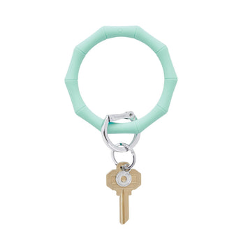 Silicone Bamboo  Big O Keyring | Pistachio