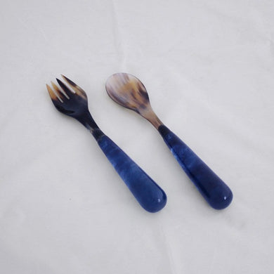 Resin Salad Servers | Dark Blue