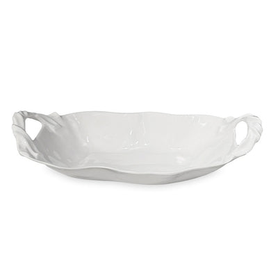 VIDA Sasha Large Oval Bowl with Handles (White)
