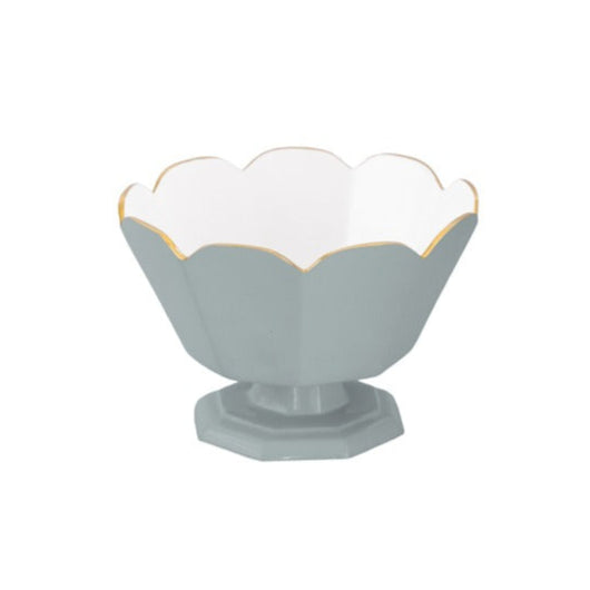 ENCANTO Vintage Faceted Pedestal (Slate and White)