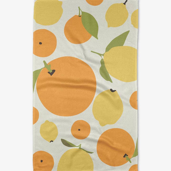 Geometry Kitchen Towel | Sunny Lemons and Oranges