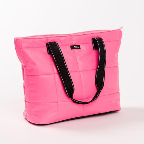 Quilted Layover Tote • Pop Pink