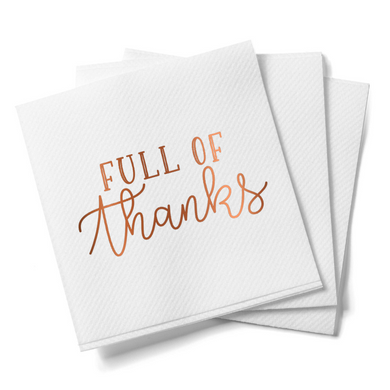 Full of Thanks Cocktail Napkins