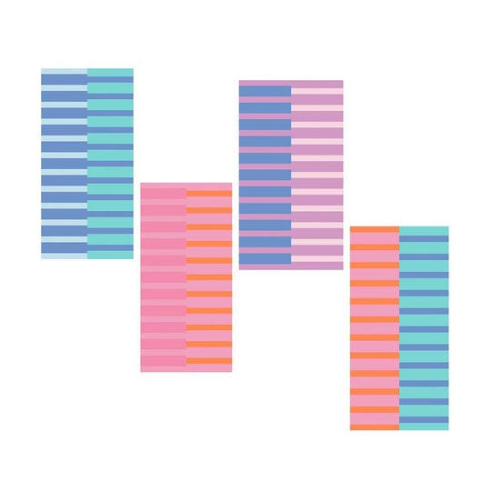 Colorblock Beach Towel | Pink + Teal