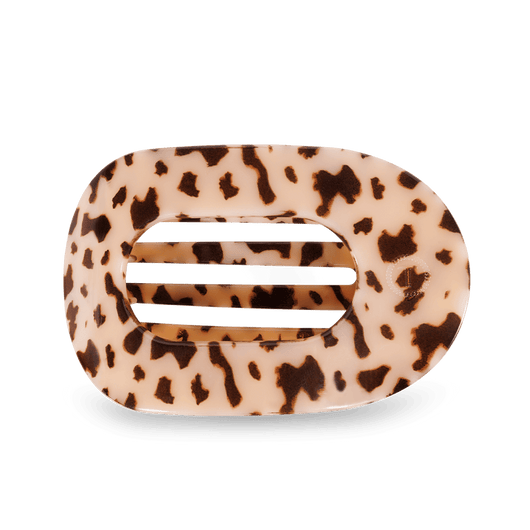 Large Flat Round Clip | Blonde Tortoise