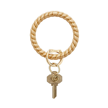 Silicone Braided Big O Keyring | Gold Rush