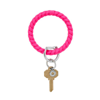 Silicone Braided Big O Keyring | Tickled Pink