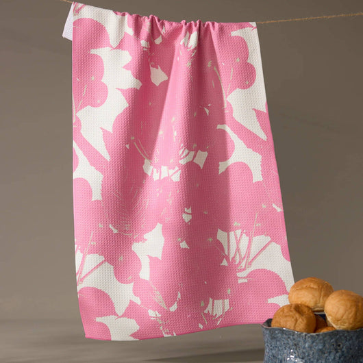 Geometry Tea Towel | Bramble Pink