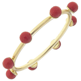 Allison Beaded Bangle | Red