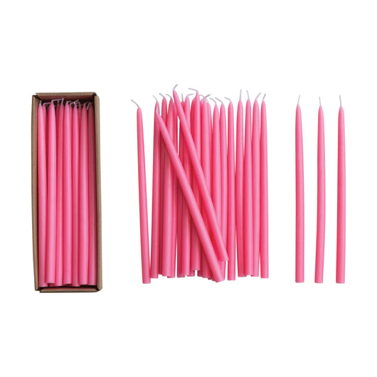 Unscented Thin Taper Candles in Box, Set of 24