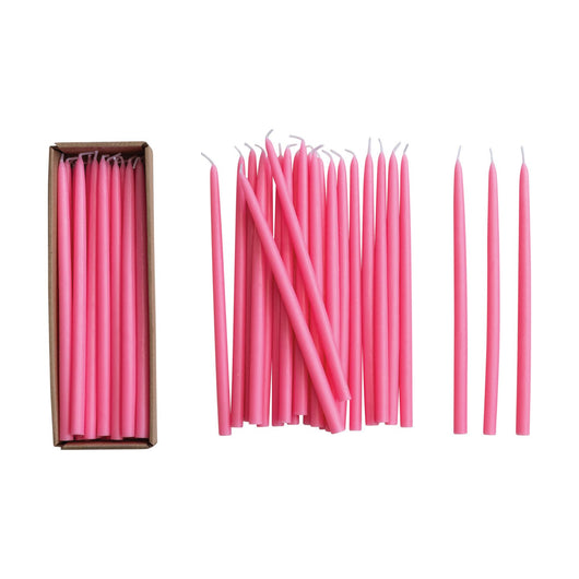 Unscented Thin Taper Candles in Box, Set of 25