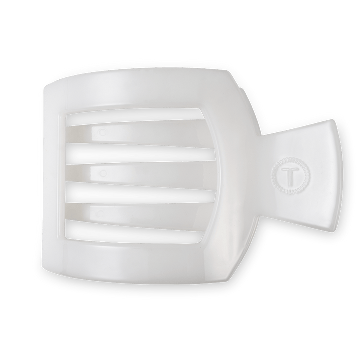 Large Flat Square Clip | Coconut White