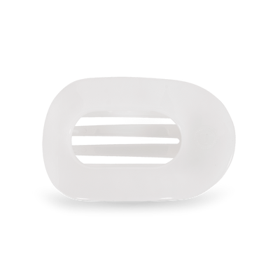 Medium Flat Round Clip | Coconut White