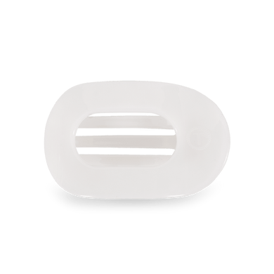 Small Flat Round Clip | Coconut White