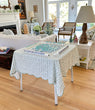 Scalloped Square Tablecloth | Sea