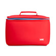 Neoprene Large Train Case | Coral Red + Periwinkle