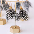 Spotted Feather Tassel Earrings