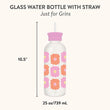 Just for Grins Glass Water Bottle