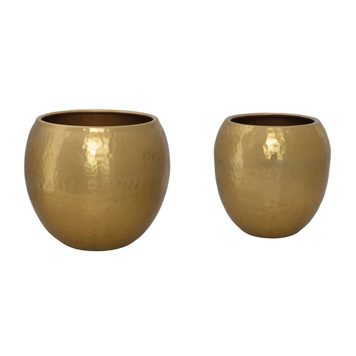 Hammered Metal Planters