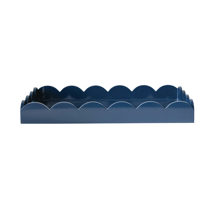 Lacquered Scallop Tray | Navy
