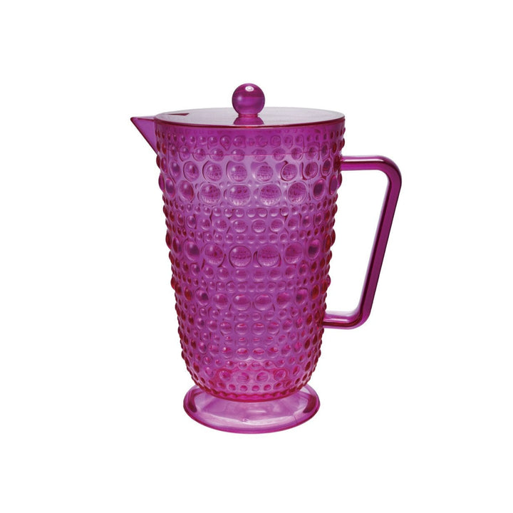 2 Quart Acrylic Footed Pitcher with Lid & Raised Dots