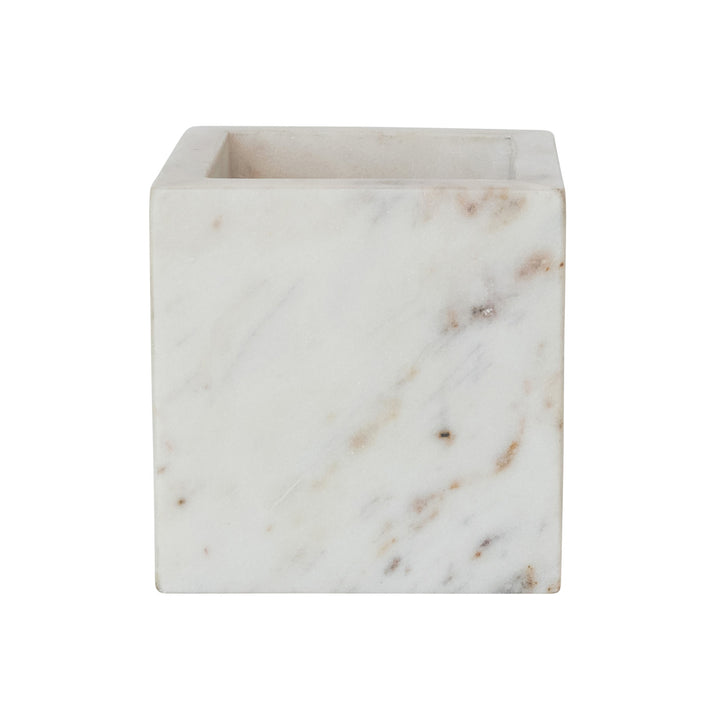 Marble Container, White