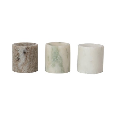 Marble Taper Holder, 3 Colors (Holds 1/2