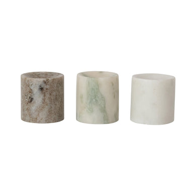 Marble Taper Holder, 3 Colors (Holds 1/2