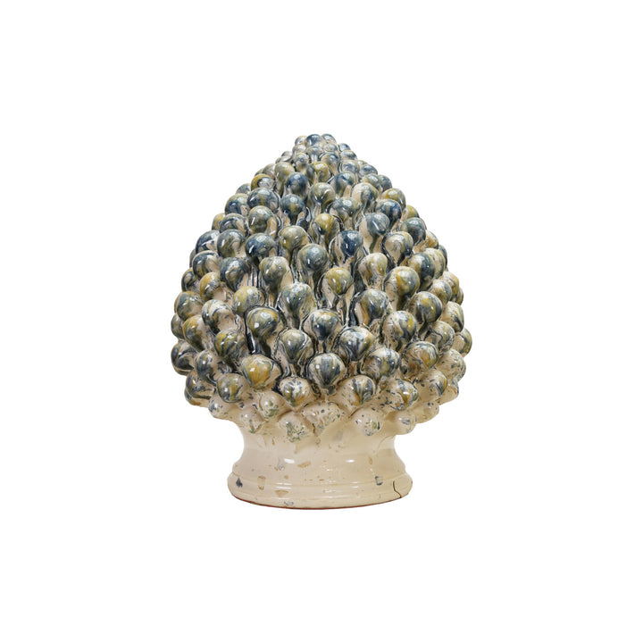 Terra-cotta Artichoke Finial, Reactive Glaze (Each One Will Vary)
