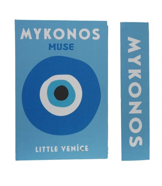 Canvas Book Storage Box | Mykonos