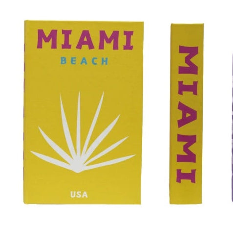 Canvas Book Storage Box | Miami Beach