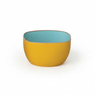 Happy Trinket Dish | Aqua + Yellow