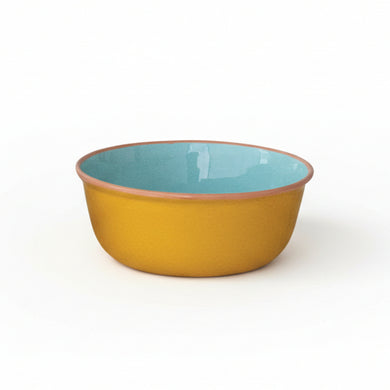 Happy Mini Bowl | Aqua + Yellow
