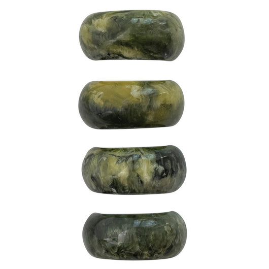 Jade Swirl Napkin Rings
