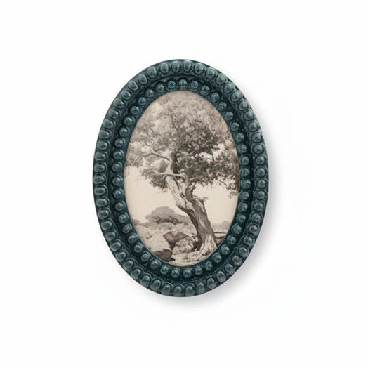 Oval Resin Bobbin Photo Frame, 2 Colors (Holds 4
