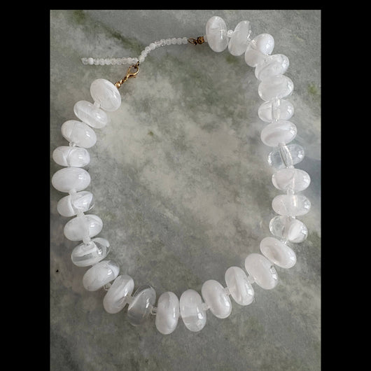 Emily Candy Bead Necklace • White