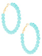 Layla Beaded Hoops | Aqua